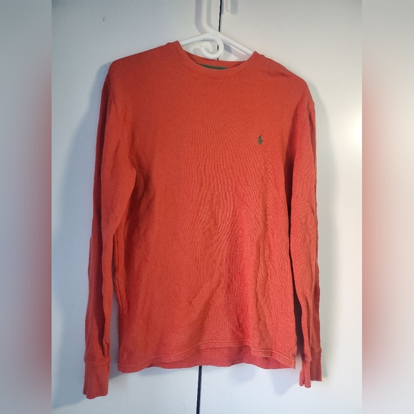 Polo Ralph Lauren Orange Long Sleeve Shirt Unisex - Picture 1 of 3